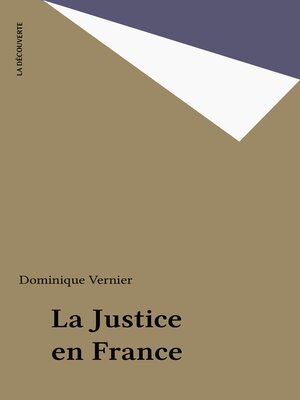 cover image of La Justice en France